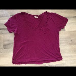Plum t-shirt with pocket